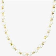 T.H.Baker 9ct Drilled Freshwater Pearl and Gold Necklace POZ726S