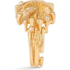 Ole Lynggaard BoHo kt. guld ring med rutil og brillanter
