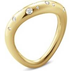 Georg Jensen Or Bagues Georg Jensen Offspring 18ct Yellow Gold 0.14ct Diamond Ring 52 53