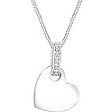 Elli DIAMONDS Necklace Women Heart Pendant Love Classic with Diamond 0.05 ct. in 925 Sterling Silver