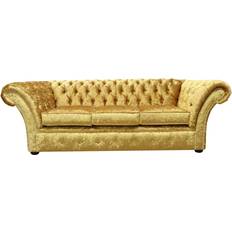 Gold Chesterfield Shimmer Sofa 3 Seater