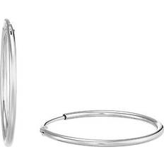 Herr Örhängen på rea Grace Silverörhängen rörformade hoops, mm