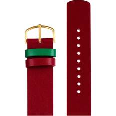 Picto Watch Straps Picto Red Leather for 40mm 43377-4320MG