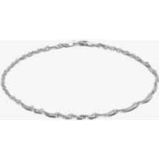 Anklets T.H.Baker Sterling Silver 23cm Twisted Curb Chain Anklet 8.23.0474