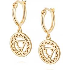 Daisy Throat Chakra 18ct Gold Platede Earrings ECHK2005