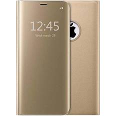 Iphone se 2020 flip cover MTP Products Luksus Mirror View iPhone 7/8/SE 2020/SE 2022 Flip Cover Guld