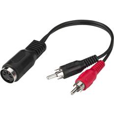 Kablar Monacor DIN-adapter 5-pol hona RCA hanar