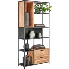 Landscape Shelf Black Bokhylla 185cm