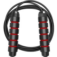 Steel Fitness Jumping Rope HKHBJS Skipping Rope with Ball Bearings Rapid Speed Jump Rope Cable and 6” Memory Foam Handles Ideal for Aerobic Exercise Like Speed Training, Extreme Jumping, Endurance Training and Fitness Gym