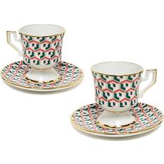 Lila Espressotassen La DoubleJ Cup & Saucer Set Of 2 Espressotasse