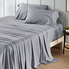 Viscose Bed Sheets Bedsure Cooling Full Bamboo Breathable Bed Sheet Gray