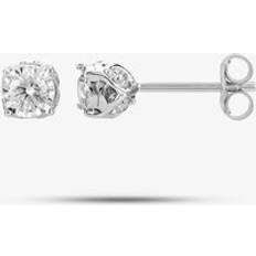 White Gold Earrings T.H.Baker 9ct White Gold 0.50ct Four Claw Diamond Stud Earrings THE19683-50
