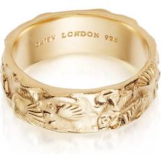 With Clasp - Women Rings Daisy Fossil Band Ring 18ct Gold Plate 18ct Gold Plated Sterling Silver