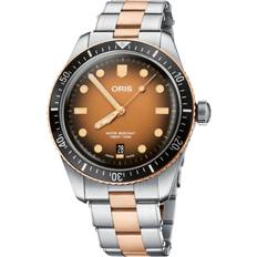 Ure Oris Divers Herritage 65 Bronze med brun og tofarvet lænke -40mm
