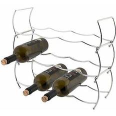 Silver Wine Racks Axentia 12 Bottles Stainless Steel Wine Rack