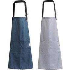 Cooking Kitchen Grey/Blue Apron Grey, Blue (75x70cm)