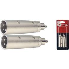 Stagg 2 Male Xlr/Male Rca Adapt.-Met