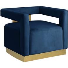 Best Master Furniture Armchairs Best Master Furniture Halsbury Blue Velvet Armchair 28"