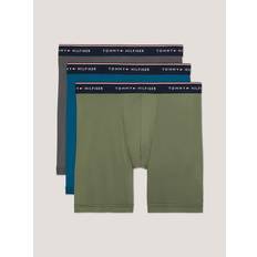 Tommy Hilfiger Polyester Men's Underwear Tommy Hilfiger Men's Boxer Brief 3-Pack Blue Deep Blue