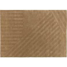 NJRD Alfombra De Lana Levels Stripes Beige 200x300 cm Beige