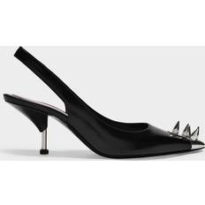 Alexander McQueen Punk Stud Heels in Black Silver Studs black