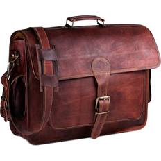 Herr - Skinn Weekendbags Laptoptasche aus Leder für Herren, 45,7 cm 18 Zoll beste Aktentasche Männer oder mit Polsterung diese eine perfekte Vintage-Ledertasche von Hulsh