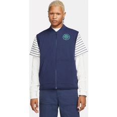 Nike Men Vests Nike Sportswear Men's Fleece Gilet Blue