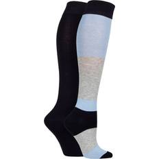 SockShop Bambú Calcetines SockShop Pair Plain and Patterned Bamboo Knee High with Smooth Toe Seams