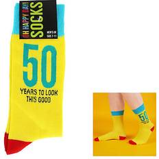 Celebrations Herren paar bunt socken größe 7-11 50th geburtstag Mehrfarbig 7-11