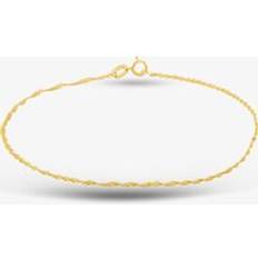 Anklets T.H.Baker 9ct Yellow Gold Twist Curb Chain Anklet 1.23.0464