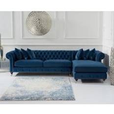 Oak Furniture Superstore Chiswick Extra Large Chesterfield Corner Chaise Sofa 3 Seater
