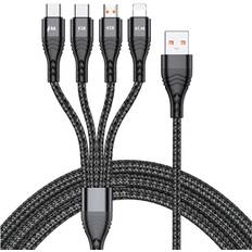 MTP Products Nylonflätad Universell 4-i-1 USB 2m