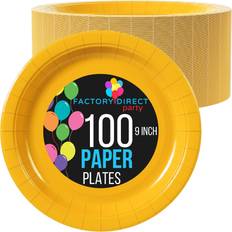 Exquisite Exquisite Yellow Paper Plates 9 Inch 100 Count Yellow 9 Inch Paper Plates Bulk Paper Plates Yellow Disposable Plates Disposable Cake Plates Paper Plate Yellow