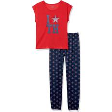 Tommy Hilfiger Nightwear Children's Clothing Tommy Hilfiger Tommy Hilfiger Girls' Piece Pajama Sleepwear Set, Star Tommy, L12/14