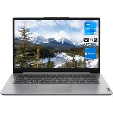 Lenovo Ideapad 1i 14 Laptop, 14 Inch HD Screen, Intel Pentium Silver N5030, 4GB RAM, 128GB eMMC + 256GB PCIe SSD, Webcam, HDMI, SD Card Reader, Windows 11 Home, One Year Microsoft Off Ice 365