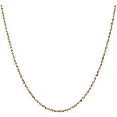 Italian Gold 16" Rope Chain Necklace, 18K