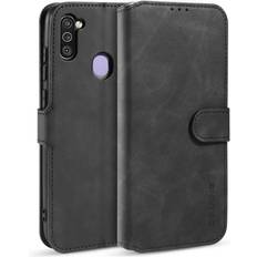 Samsung Galaxy M11 DG.MING Retro Læder Cover m. Kortholder Sort