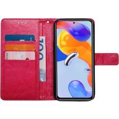 CaseOnline Wallet cover 3-kort Xiaomi Redmi Note 11 Pro 5G Lyserød