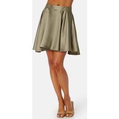 Bubbleroom Gröna Kjolar Bubbleroom Bubbleroom Occasion Ortiza Satin Skirt Olive green