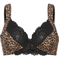 Cellbes Bøjle-bh Mia Leopard/Sort