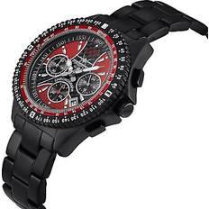 Firefox carbon racer ffs15 schwarz rot chronograph seiko vd53 10 atm