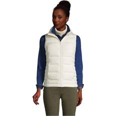 Lands' End L Vests Lands' End Womens Puffer Down Vest Ivory Regular