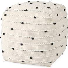 Wool Stools Mercana "Amaira" Cream Pouffe