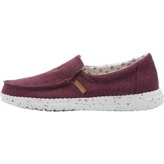 Red Loafers Hey Dude Hey Dude Women's Misty Burgundy Women’s Loafers Women’s Slip On Shoes Comfortable & Light-Weight