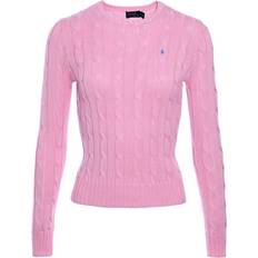 Polo Ralph Lauren Pink Jumpers Polo Ralph Lauren Cotton Cable Knit Jumper - Pink