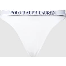 Polo Ralph Lauren Damen Slips Polo Ralph Lauren Essentials Tanga, Logo-Bund, einfarbig, für weiß