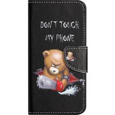 MAULUND Samsung Galaxy A34 5G Læder Cover m. Pung & Ståfunktion "Don't Touch My Phone"