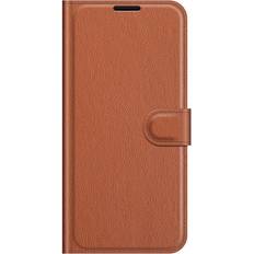 MAULUND Huawei P50 Pro Litchi Læder Cover m. Pung Brun