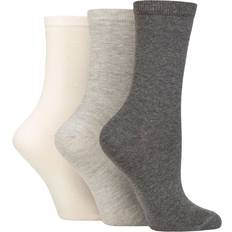 Charnos Ladies Pair Organic Cotton Ankle Socks Grey One