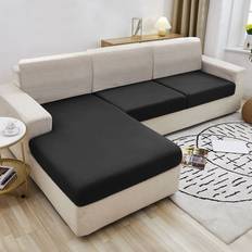 Loose Sofa Covers Shein Stretchy Satin Seat 1pc Loose Sofa Cover Black